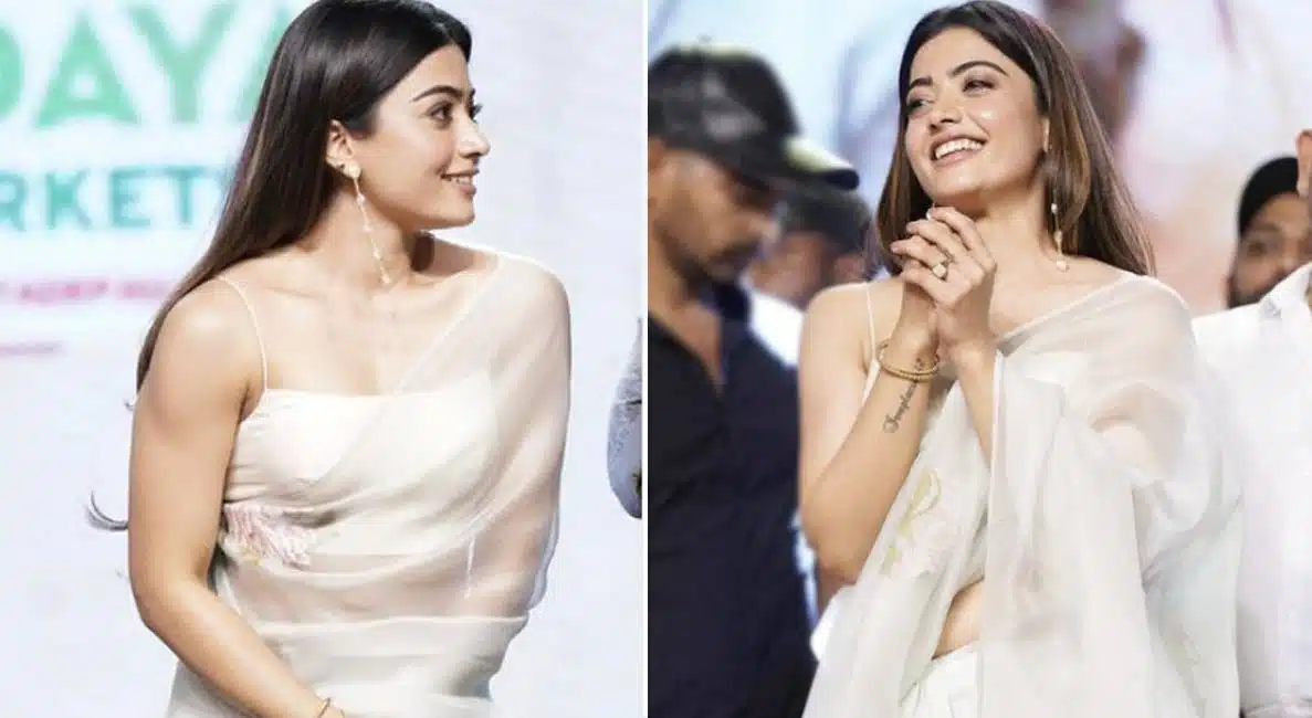 Rashmika Mandanna beautiful looks in saree