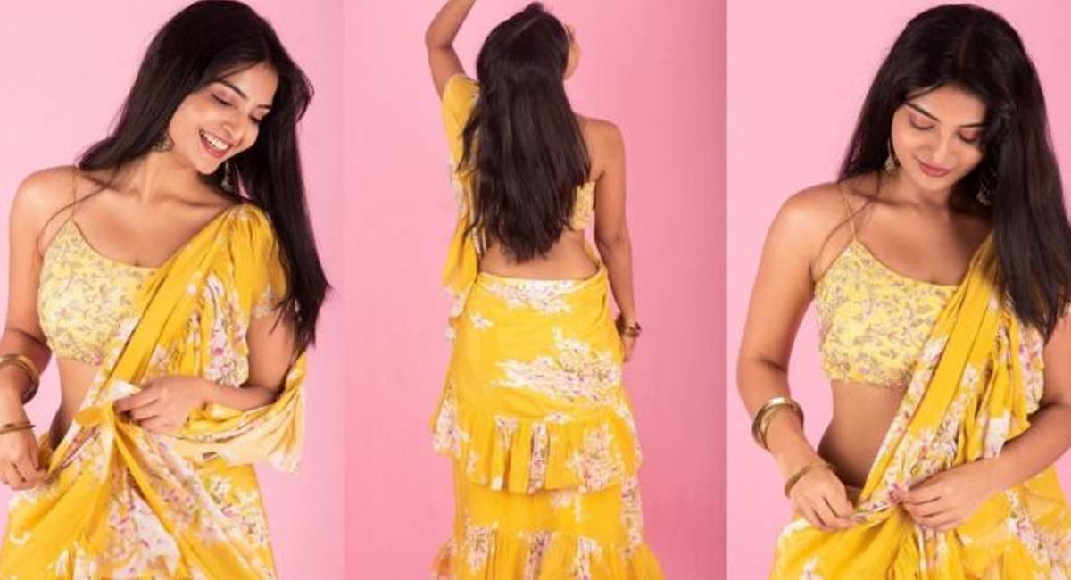 Ananya Nagalla Sokkula Feast In Yellow Dress Video Viral