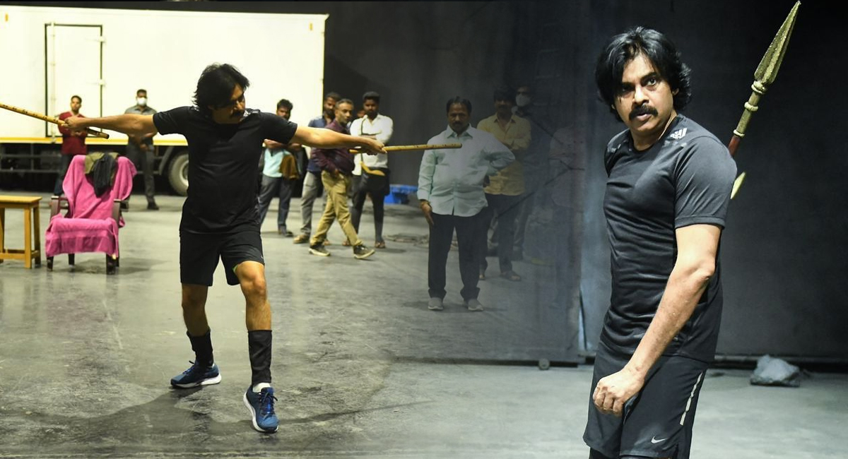 Pawan Kalyan is training for Hari Hara Veera Mallu