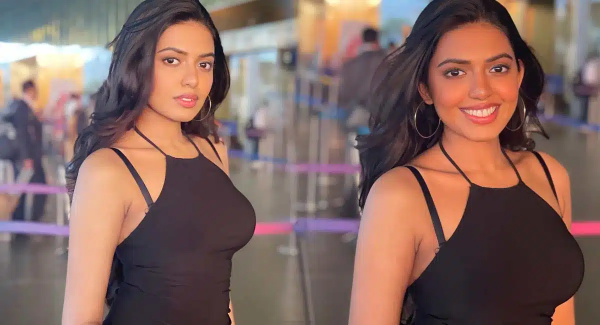 shivani looks cute in black dress