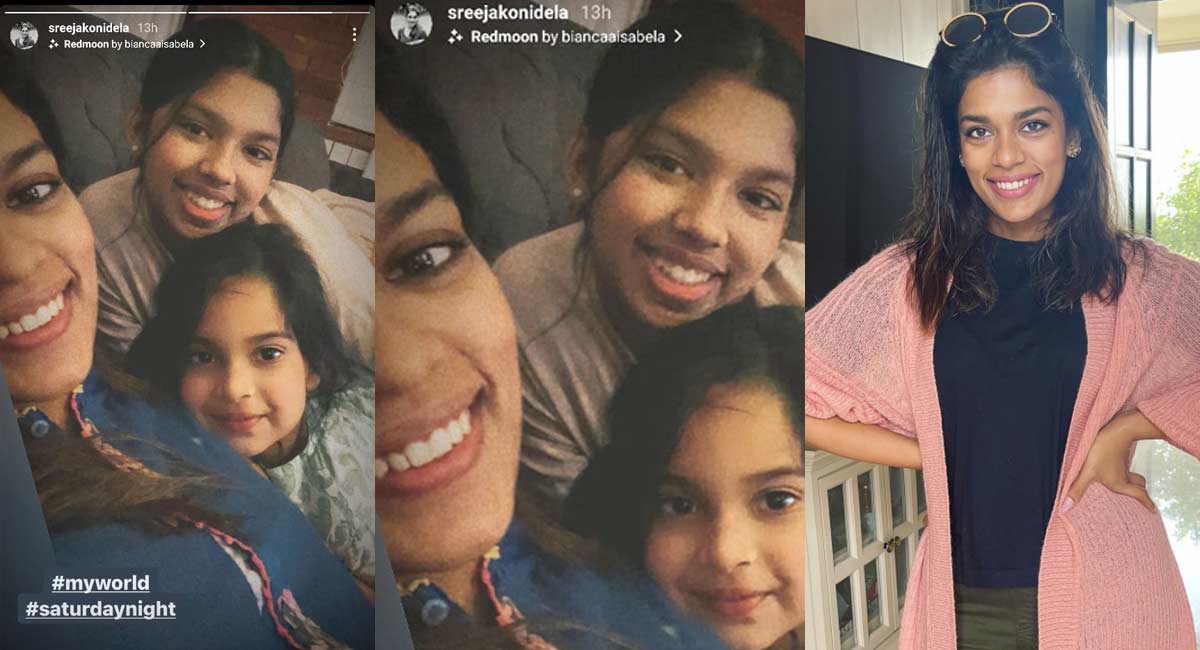 Sreeja Konidela shares her daughters pic at weekend