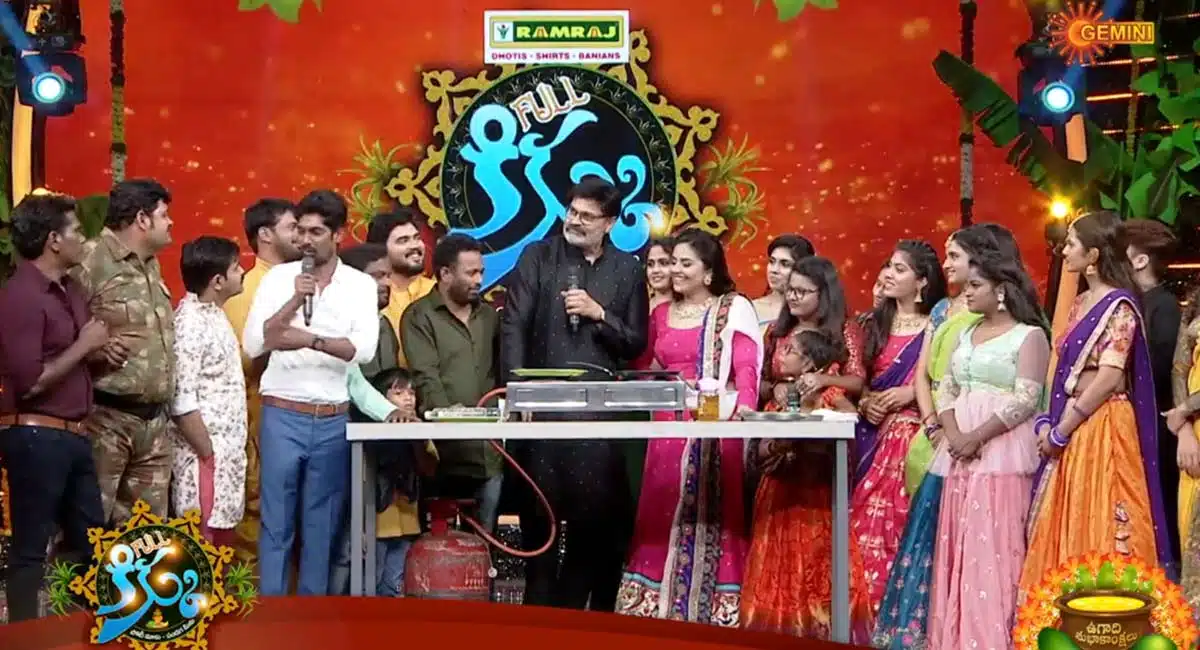 Naga Babu And His Team In Gemini TV Ugadi 2022 Fyll Kickku Event