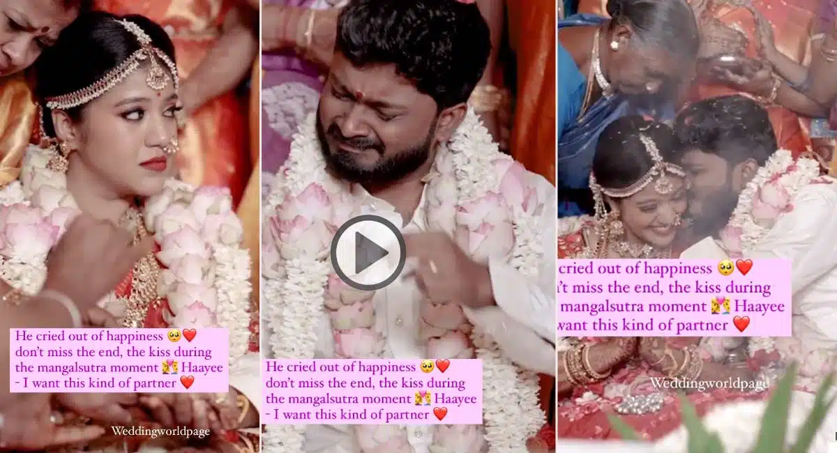 the son of the bride cried on wedding video