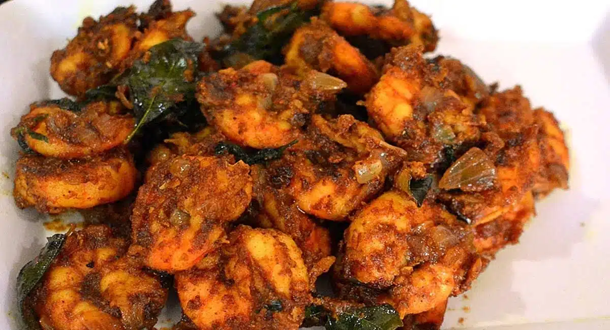 Chettinad Prawn Pepper Fry Recipe