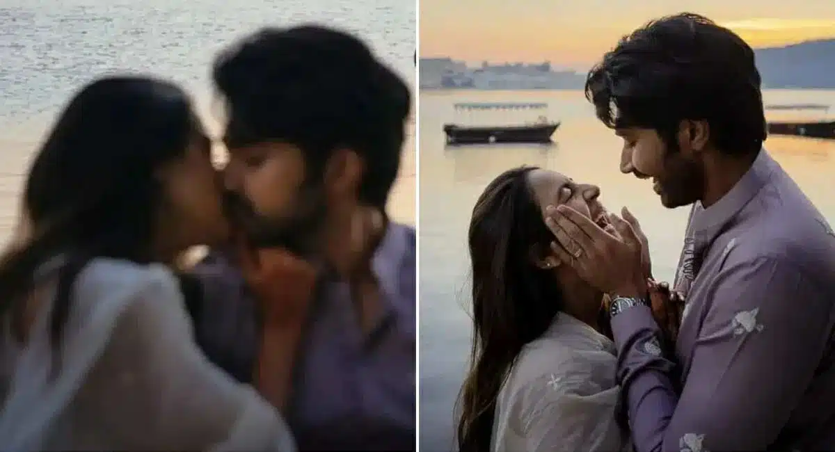 niharika shares lip lock photo