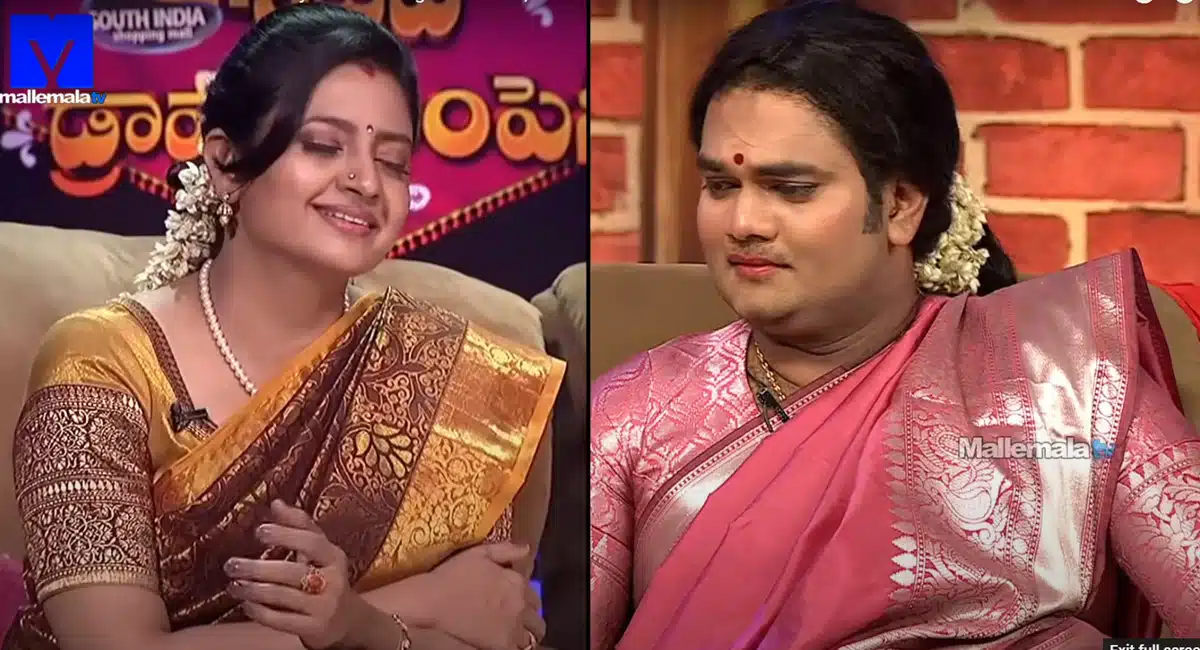 Auto Ram Prasad GetupAs Indraja In Extra Jabardasth