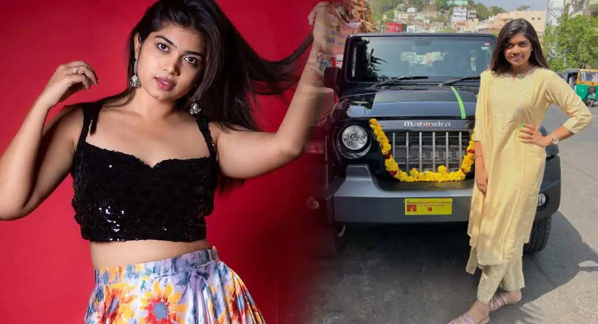 Jabardasth Fame Ritu Chowdhary Buys New Thar Car
