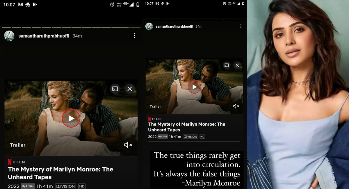 Samantha Shares The Mystery Of Marilyn Monroe The Unheard Tapes