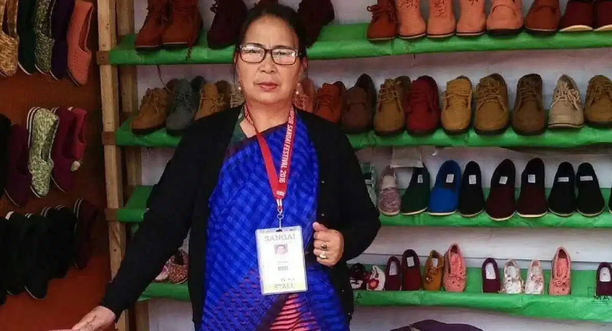 padma shri manipur woollen shoes shoemaker woman entrepreneur video