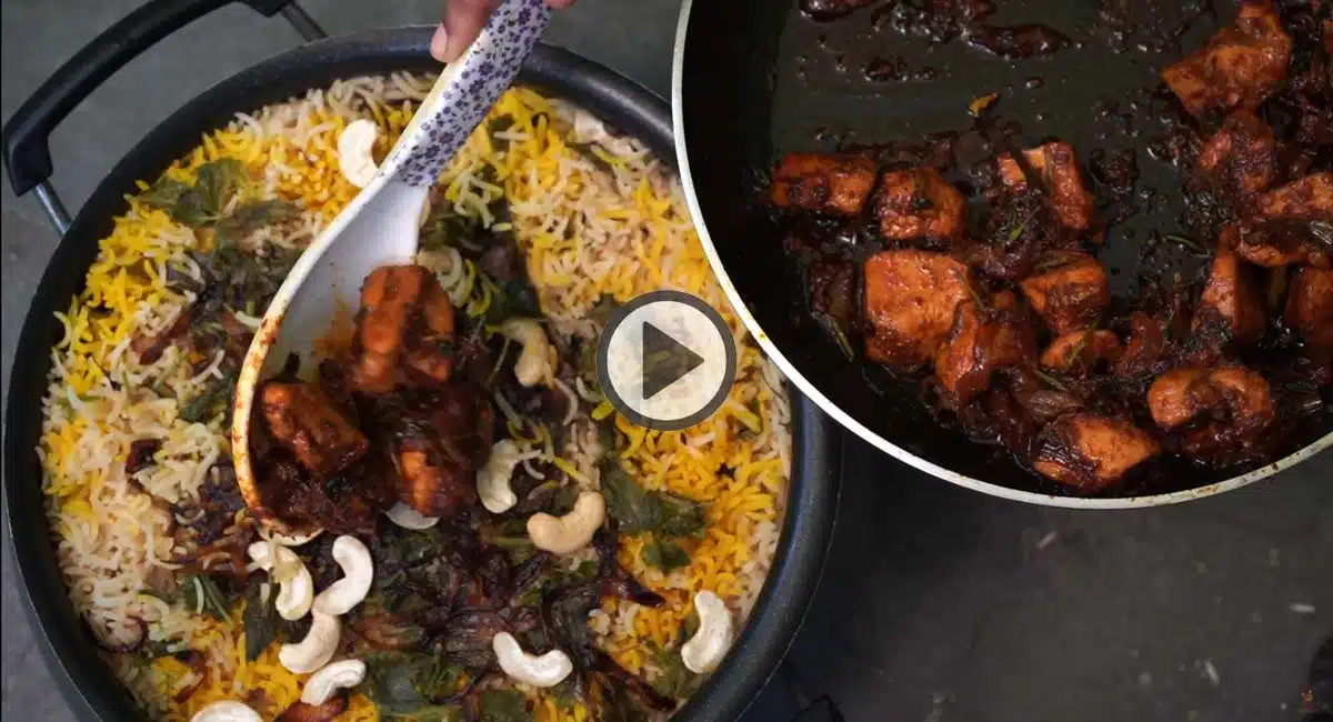 Fry Piece Chicken Biryani in restuarant style