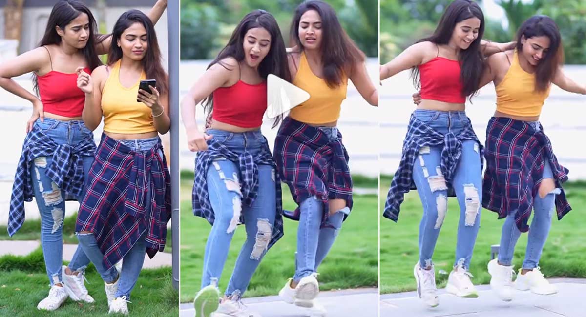 Deepthi Sunaina And Harika steps for rrr song