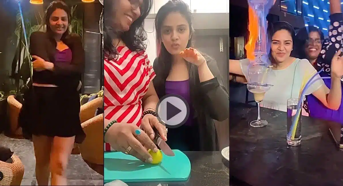 Sreemukhi weekend party reel video
