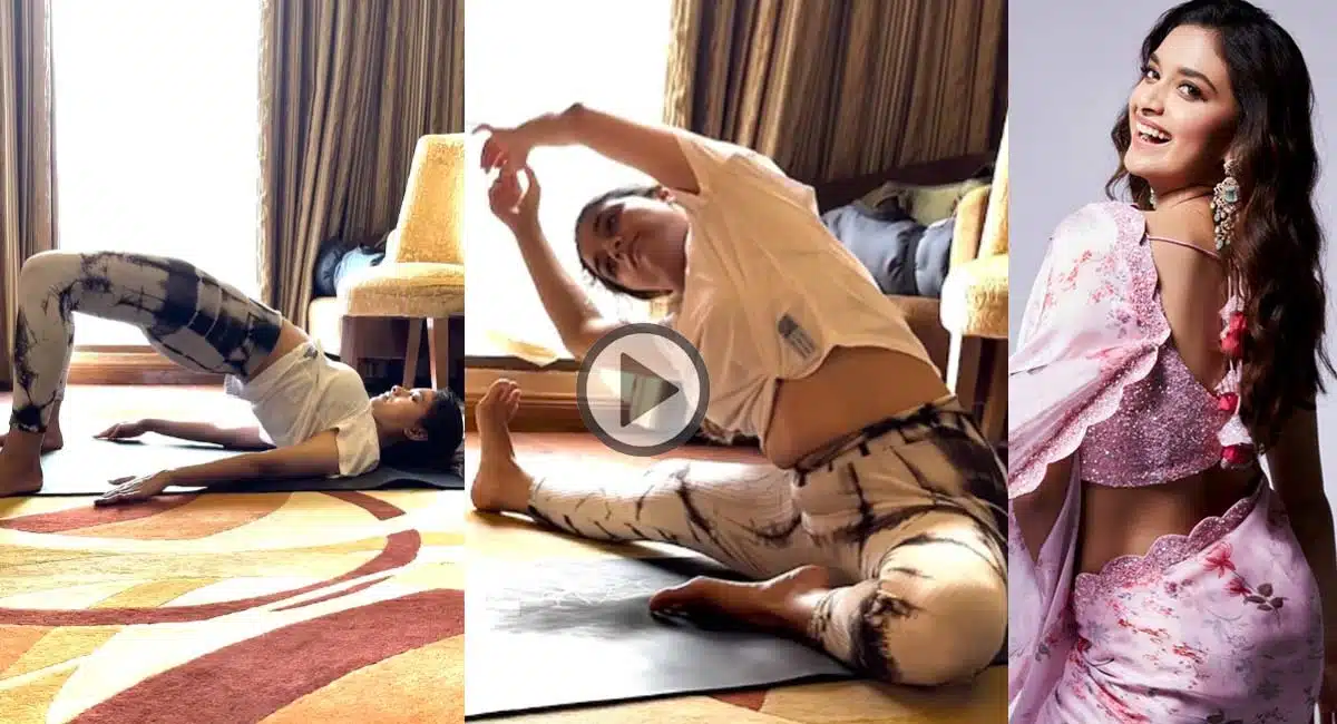 keerthy suresh yoga video viral