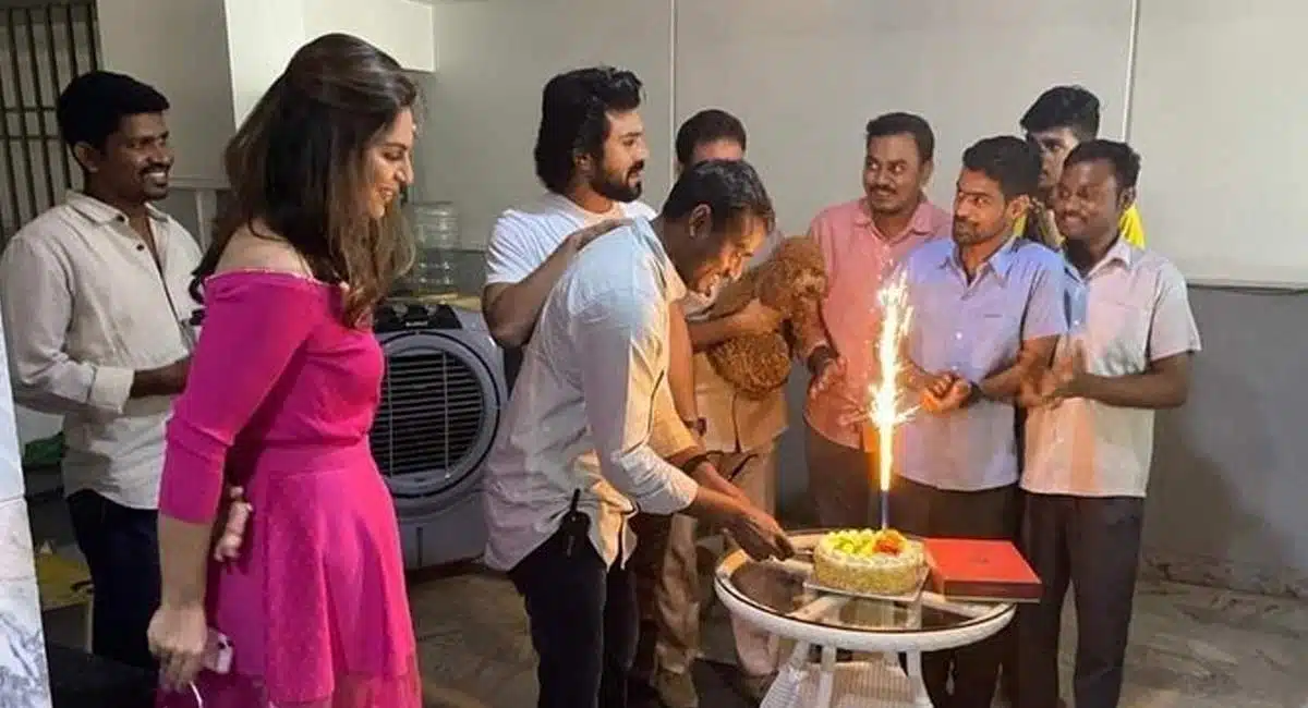 ram charan helps to his driver