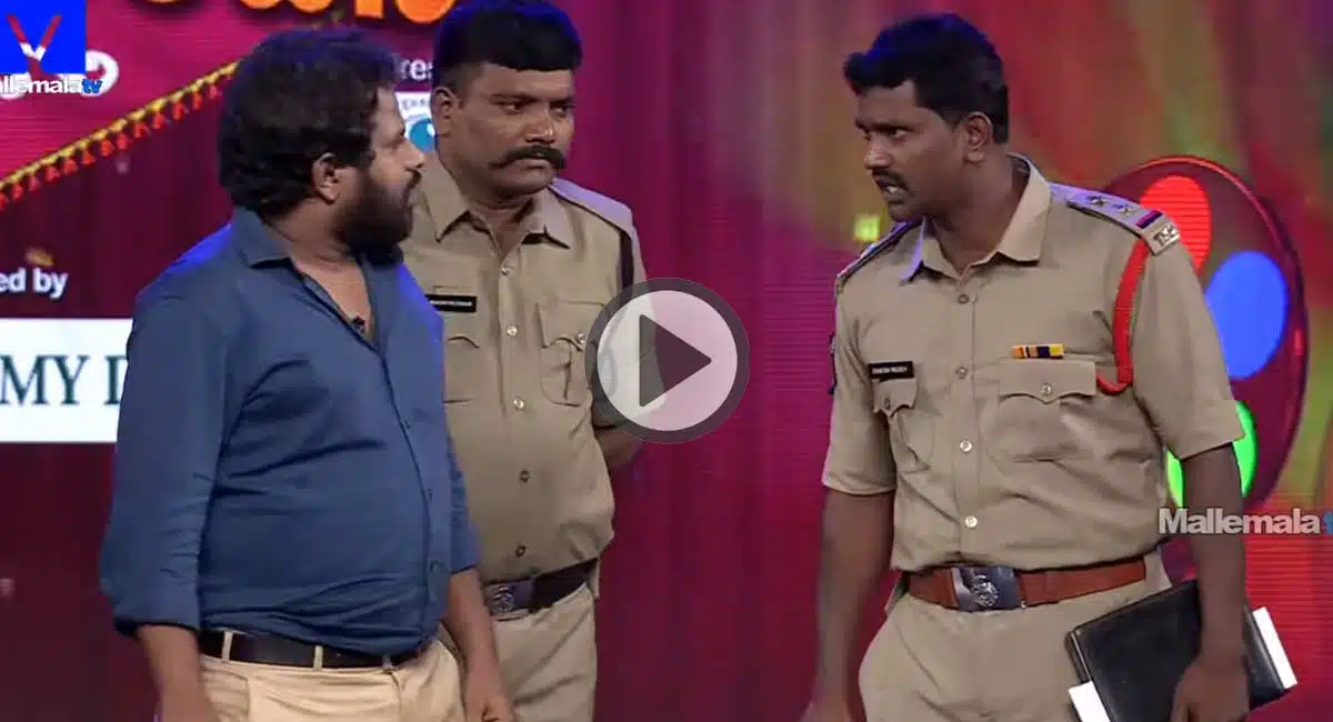 Hyper Aadi Gets Arrested In Sridevi Drama Company