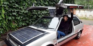Solar car that runs without spending a penny even in rainy season