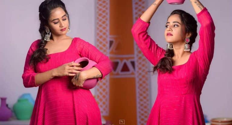 Deepthi Sunaina : పింక్ క‌ల‌ర్ డ్రెస్‌లో పిచ్చెక్కిస్తున్న దీప్తి సున‌య‌న‌.. ఏమందం అమ్మ‌డు ఇది..!