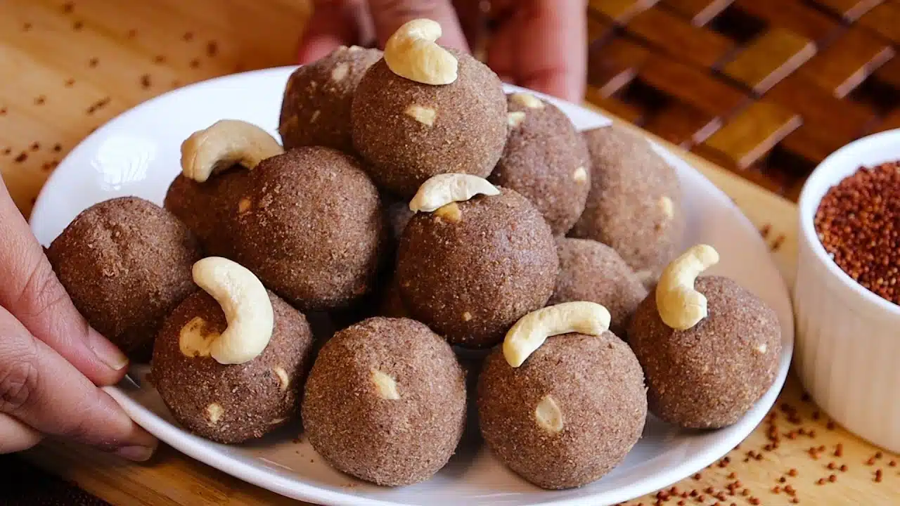 Ragi Laddu Healthy Recipe in video Telugu