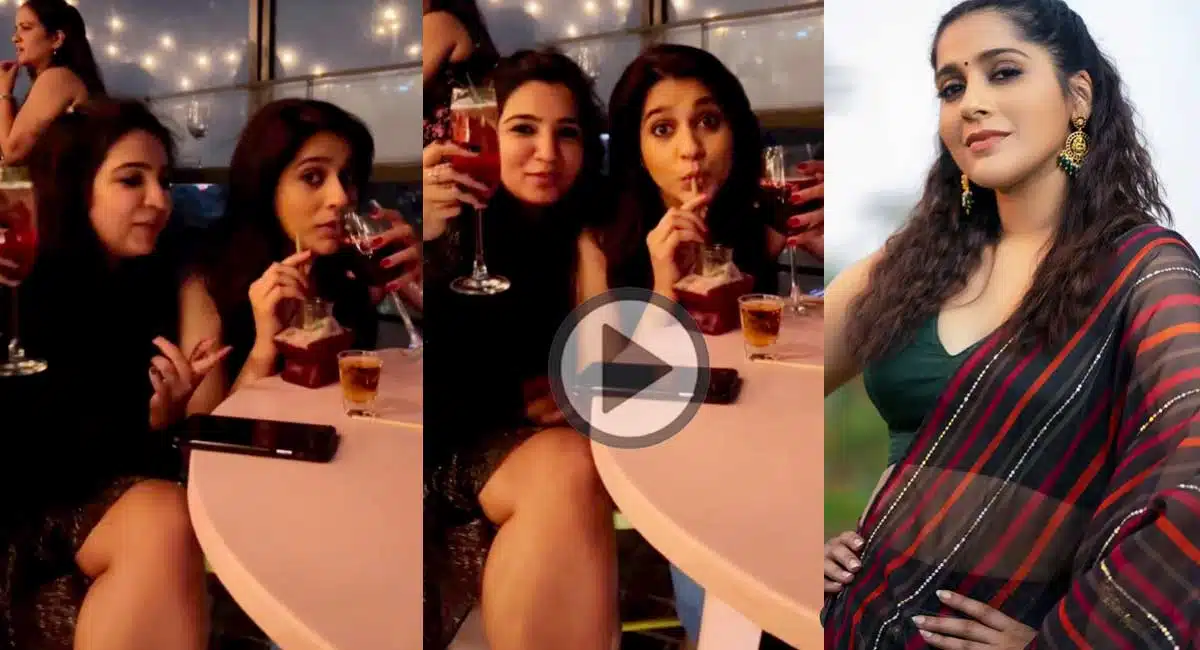 Rashmi Gautam drinking in party video