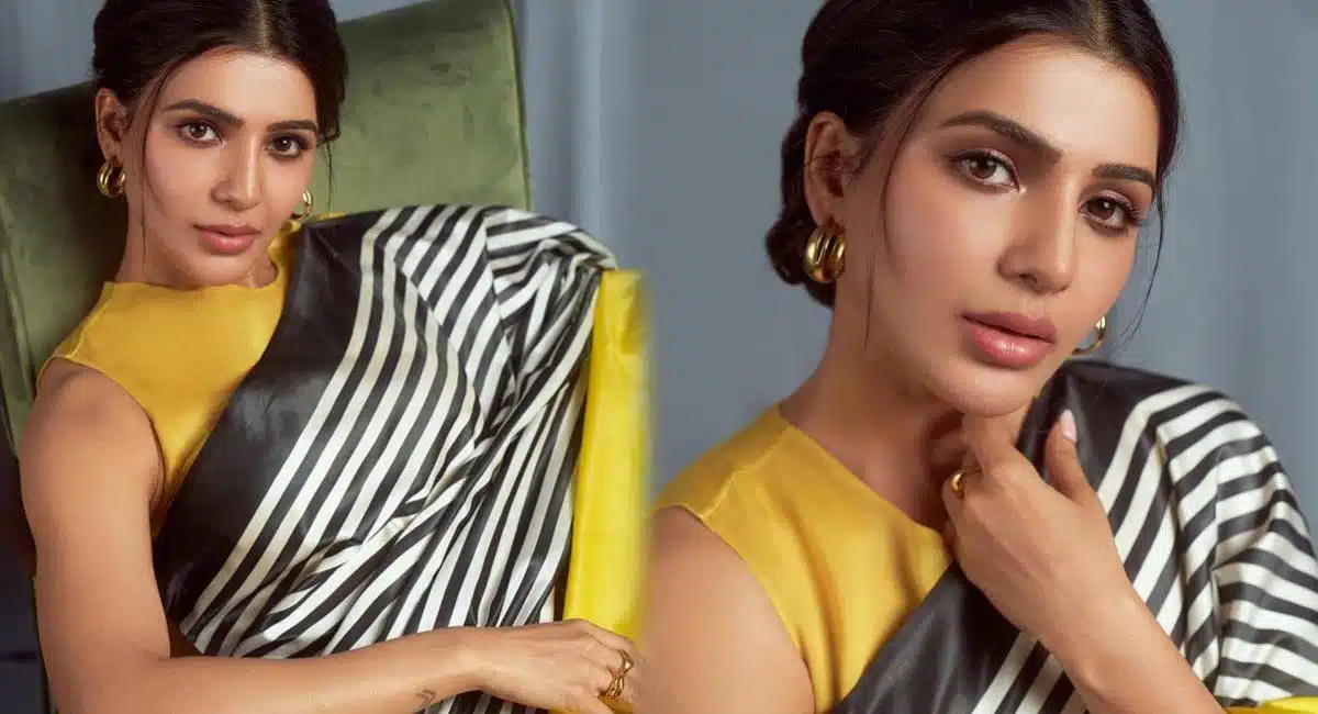 samantha cute saree pics viral