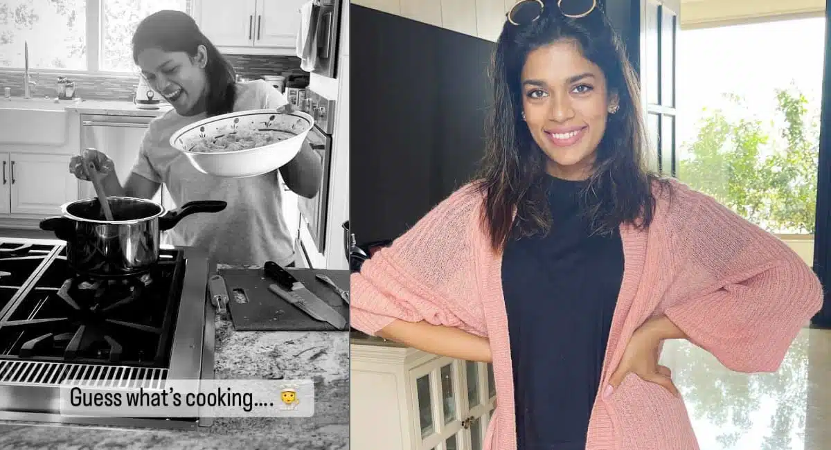 Sreeja Konidela Enjoys Cooking in her recent post