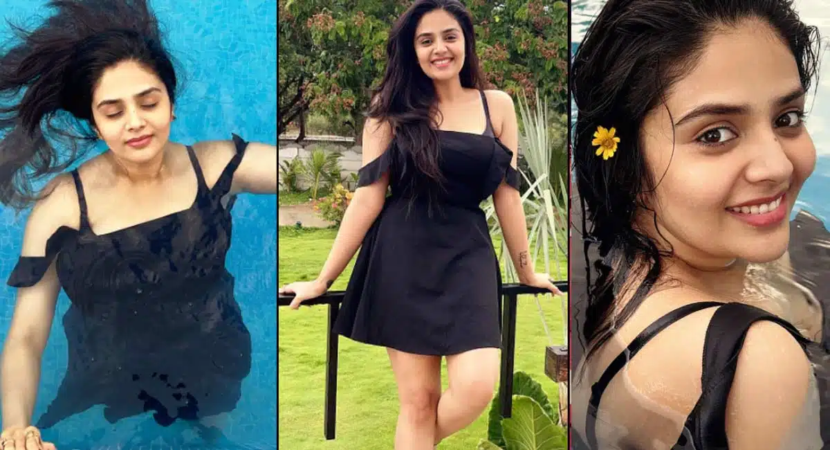 Sreemukhi Swimming Dress Goes Viral