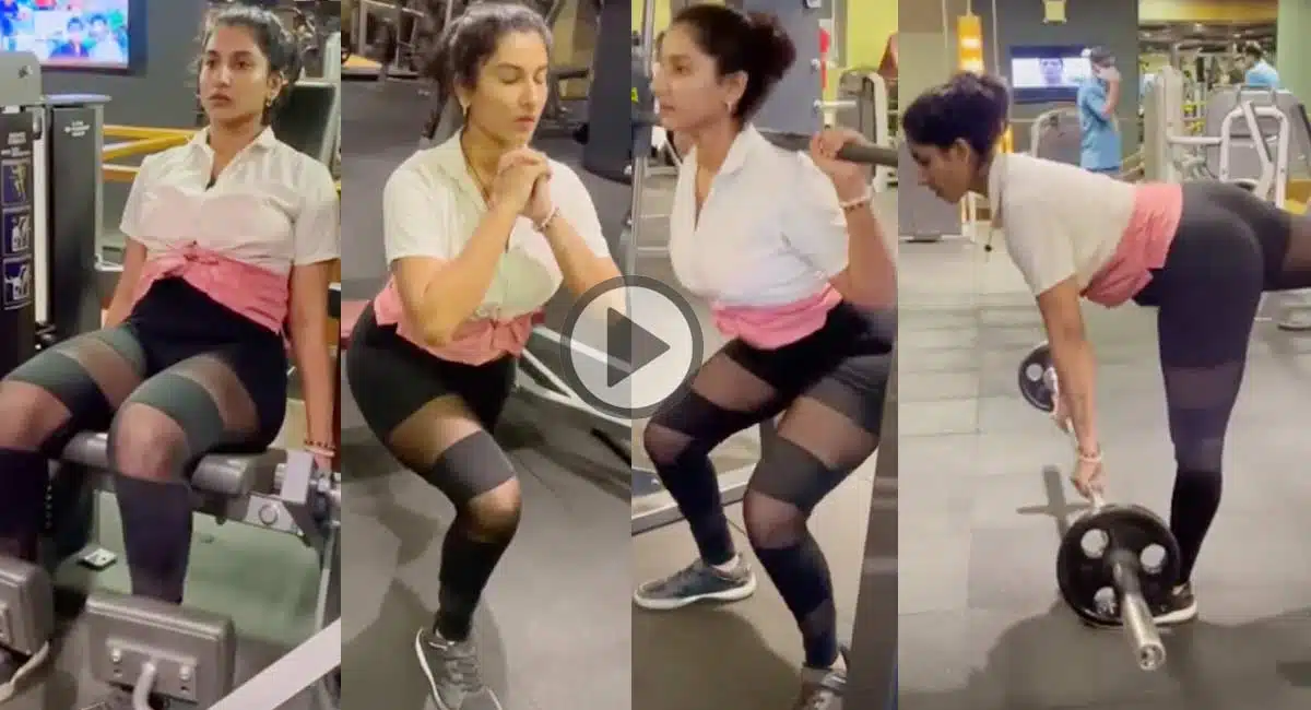 VishnuPriya Workout Video in Gym