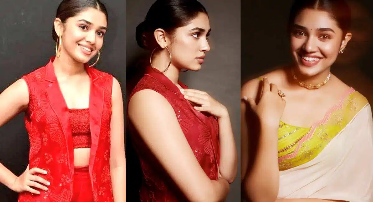 Krithi Shetty looks beautiful in her saree pics