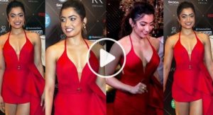 Rashmika Mandanna red dress looks video