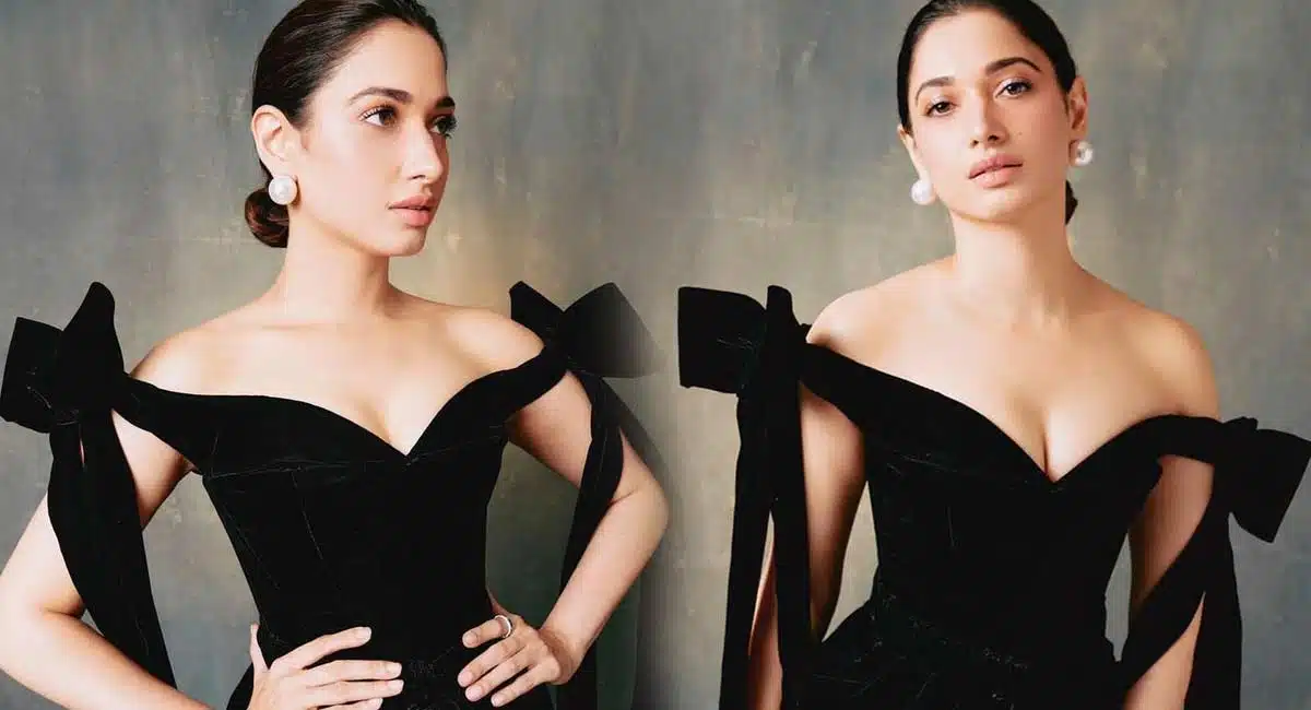 Tamannaah black dress looks are stunning
