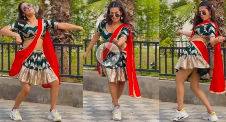 Viral Video : ట్రెడిష‌నల్ పొట్టి డ్రెస్ లో యువ‌తి డ్యాన్స్.. మ‌త్తెక్కించే చూపుల‌తో..