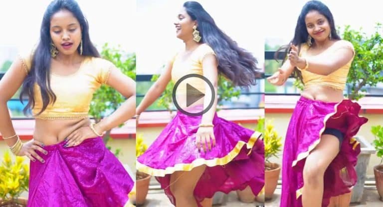Viral Video : ట్రెండింగ్ సాంగ్ కి కేక పెట్టిస్తున్న యువ‌తి.. పొట్టి డ్రెస్సులో..