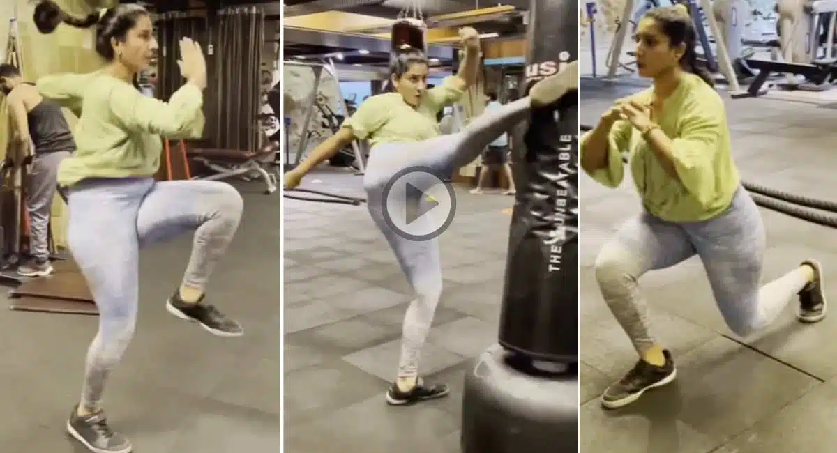 vishnu priya latest work out video viral on Social media