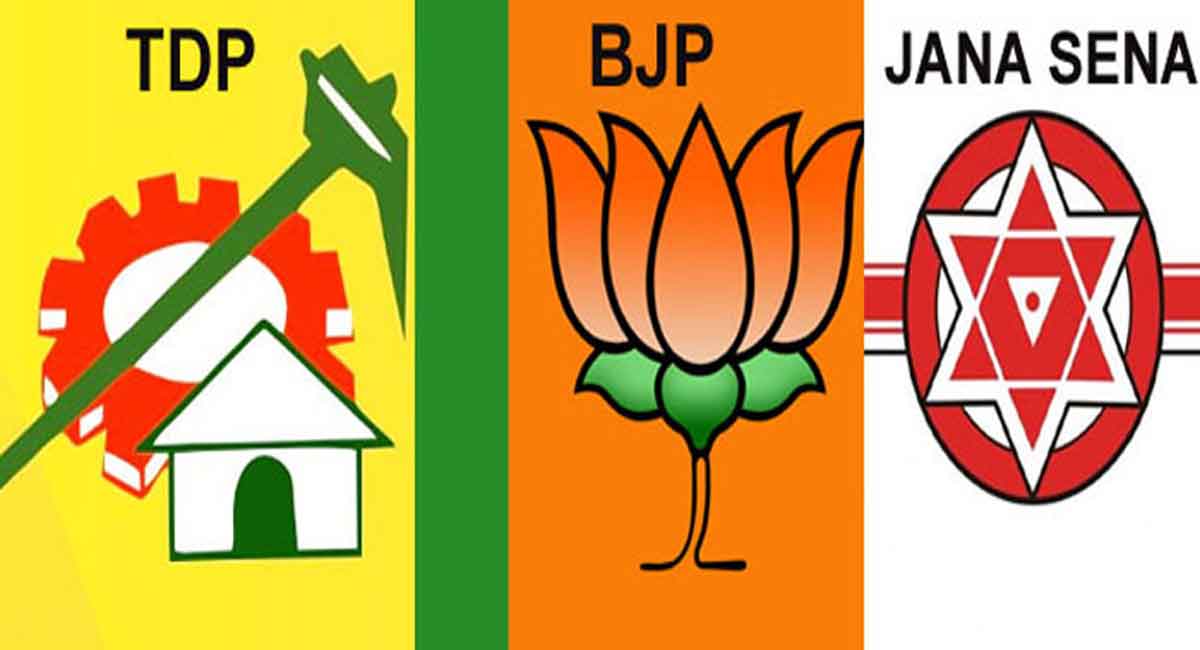 BJP + Janasena : టీడీపీ కి షాక్.. బీజేపీ + జనసేన కలిసి అధికారం కోసం