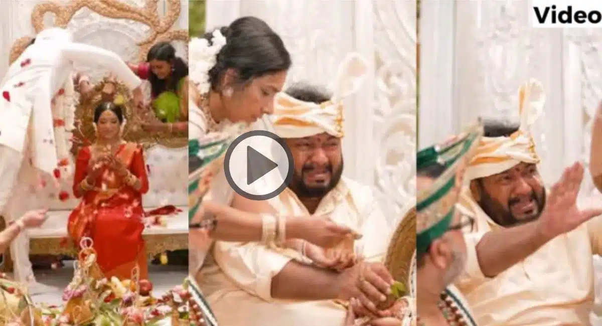 Viral Video on father who cried at daughter wedding 