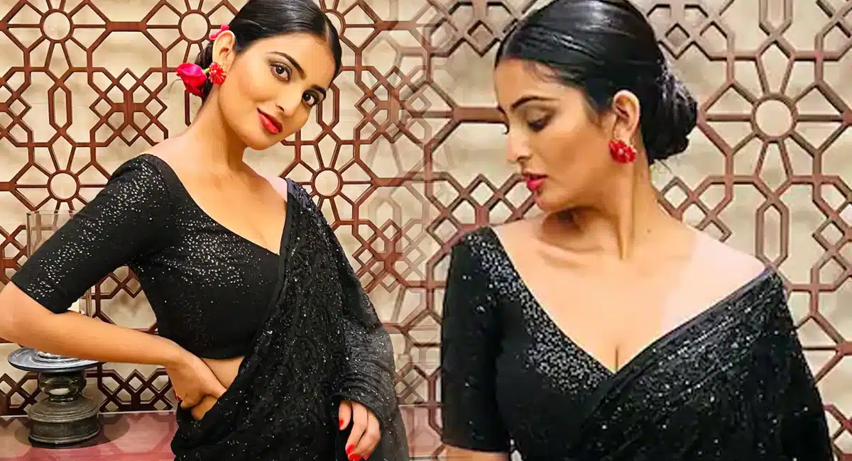 Ananya Nagalla Latest Photos in black saree