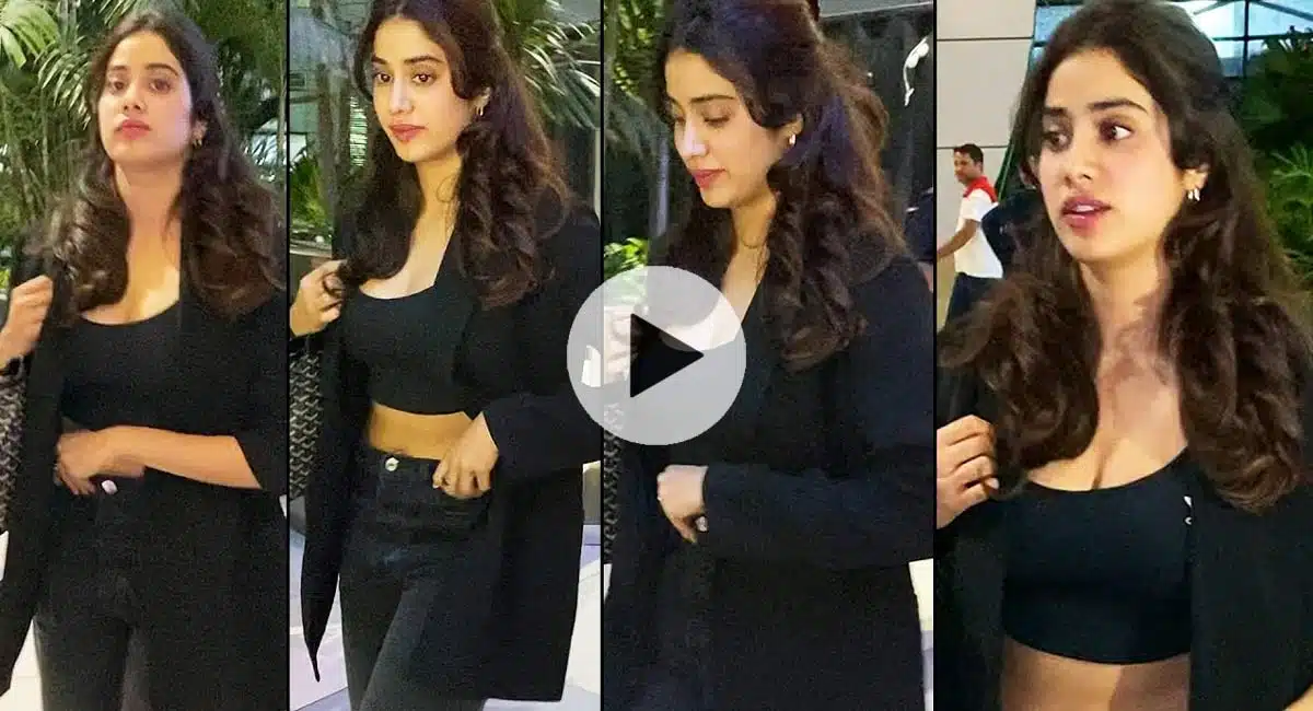 Janhvi Kapoor balck colour dress looks viral