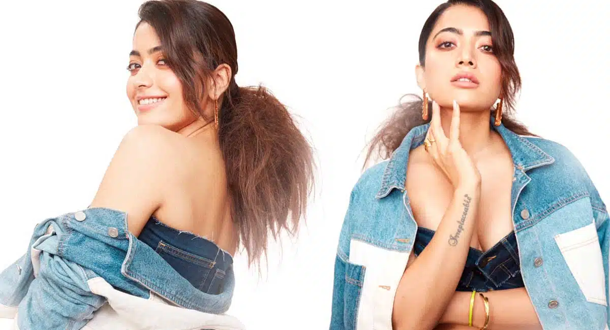 Rashmika Mandanna Mind Blowing Pics In Jeans T-Shirt