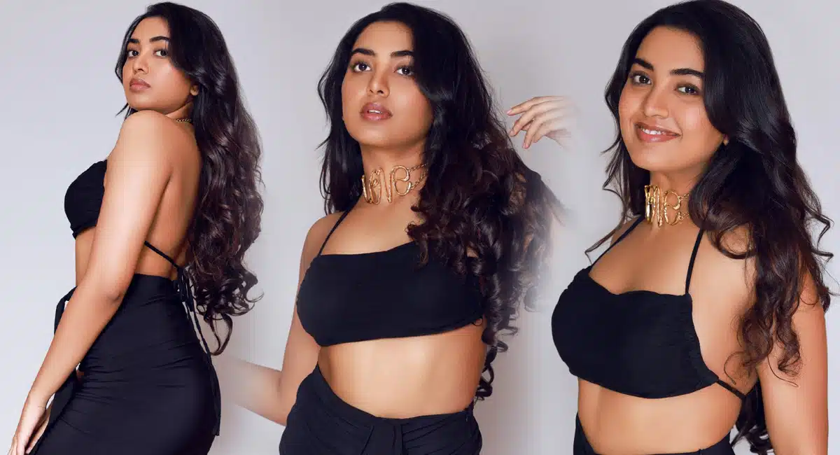 Shivatmika Rajashekar pics in black dress