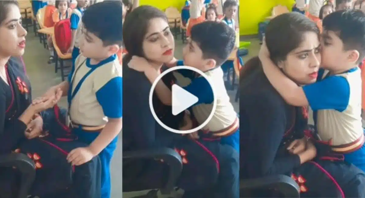 Viral Video Student Kss Teacher To Escape From Punishment