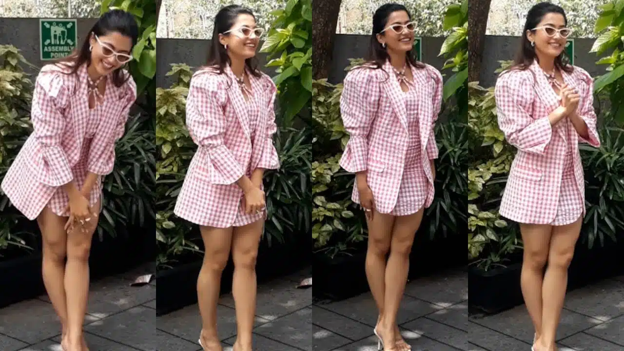Rashmika Mandanna Video On Pink Checks Gown Goes Viral