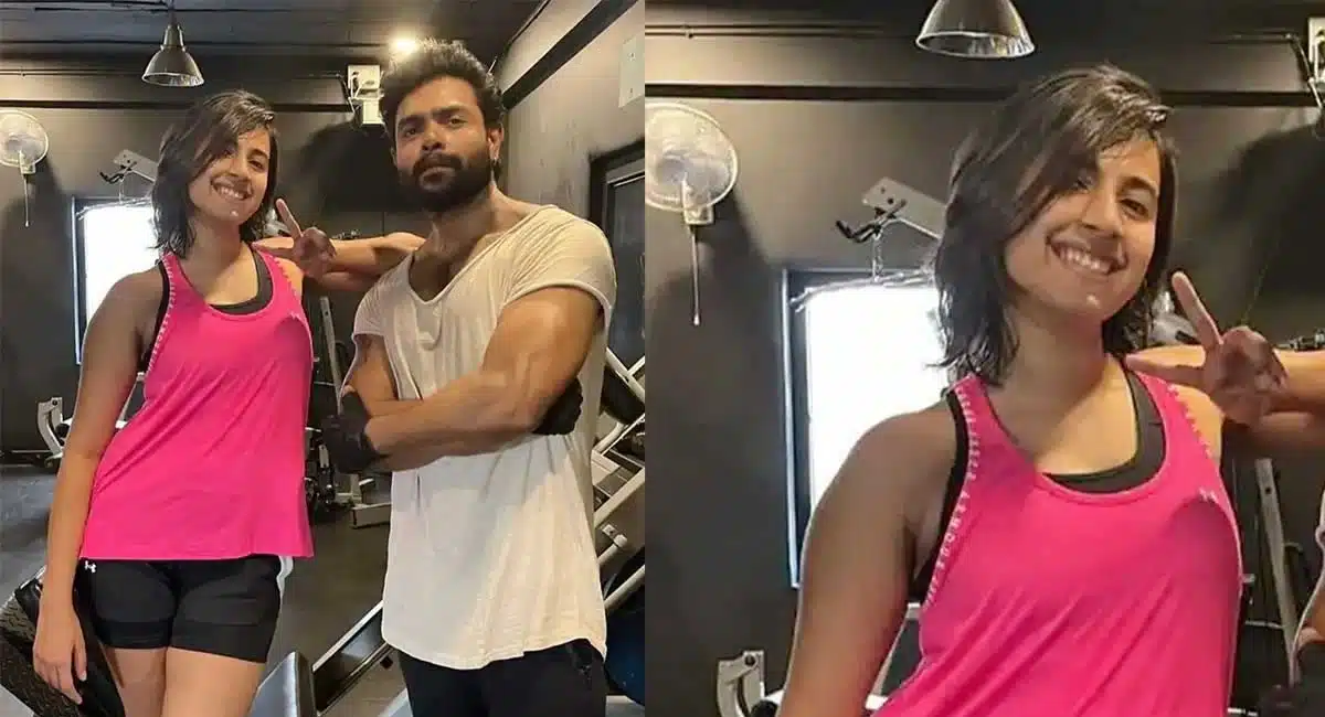 niharika gym workout video