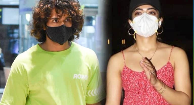 Rashmika Mandanna : కలిసి వెళ్లలేదు కానీ రాత్రి సమయంలో కలిసి వచ్చిన రౌడీ స్టార్‌, రష్మిక మందన్నా