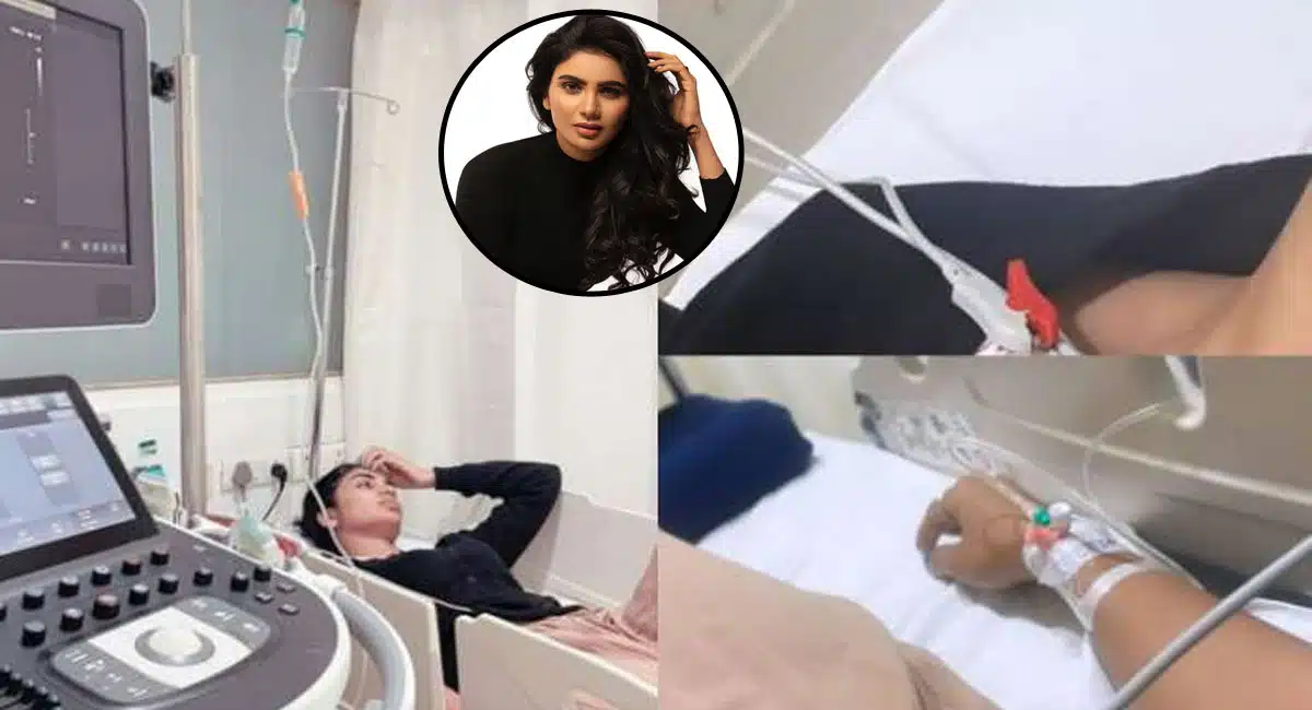 Jabardasth Varsha on hospital bed