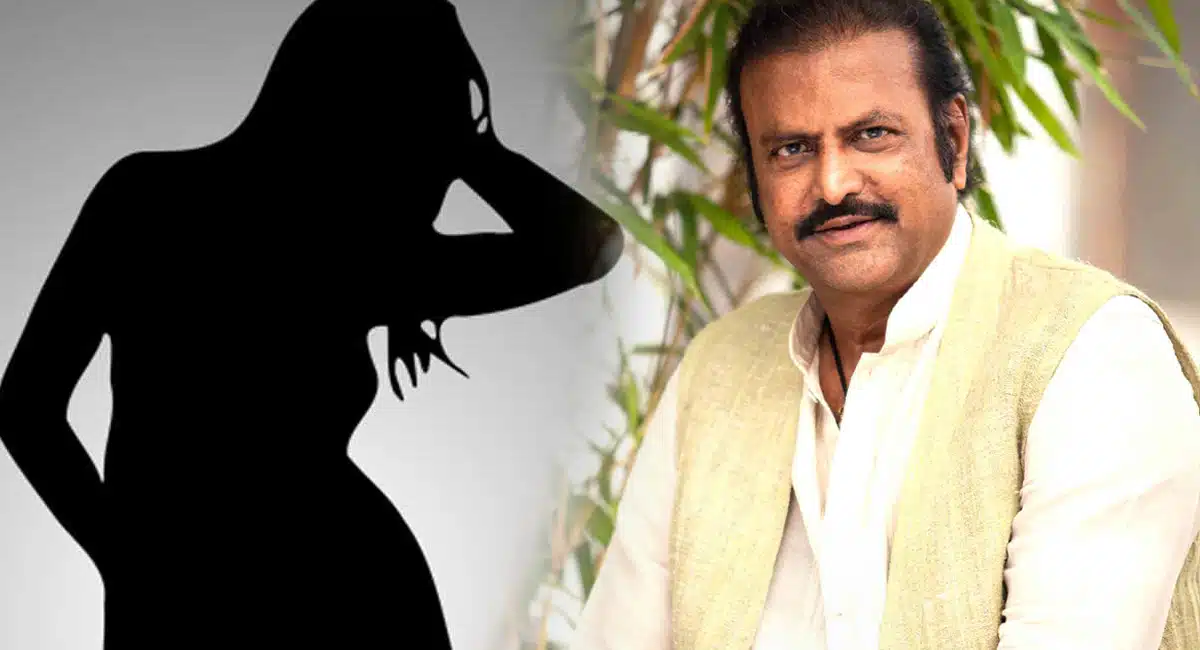raashi stands infront of mohan babu