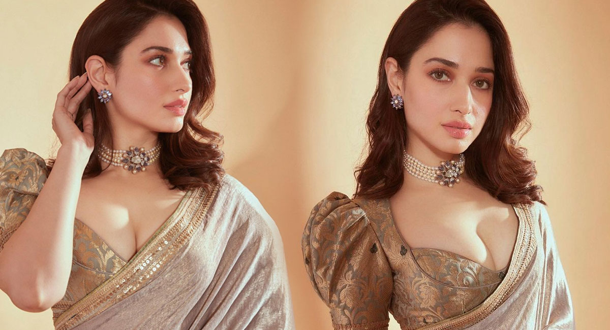 Tamannaah : పైట ప‌క్కకు జ‌రిపి త‌న అందాల‌తో కుర్ర‌కారుకి పిచ్చెక్కిస్తున్న త‌మ‌న్నా