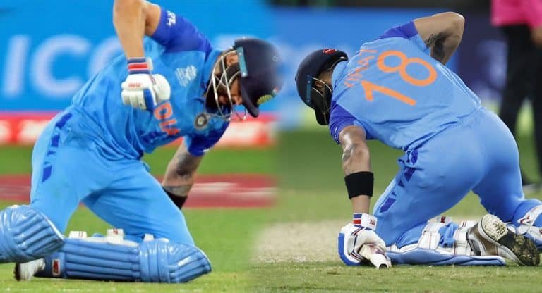 Virat Kohli : గెలిచాక‌.. విరాట్ కోహ్లీ గ్రౌండ్‌ని గ‌ట్టిగా గుద్ద‌డం వెన‌క అస‌లు కథ ఇది..!