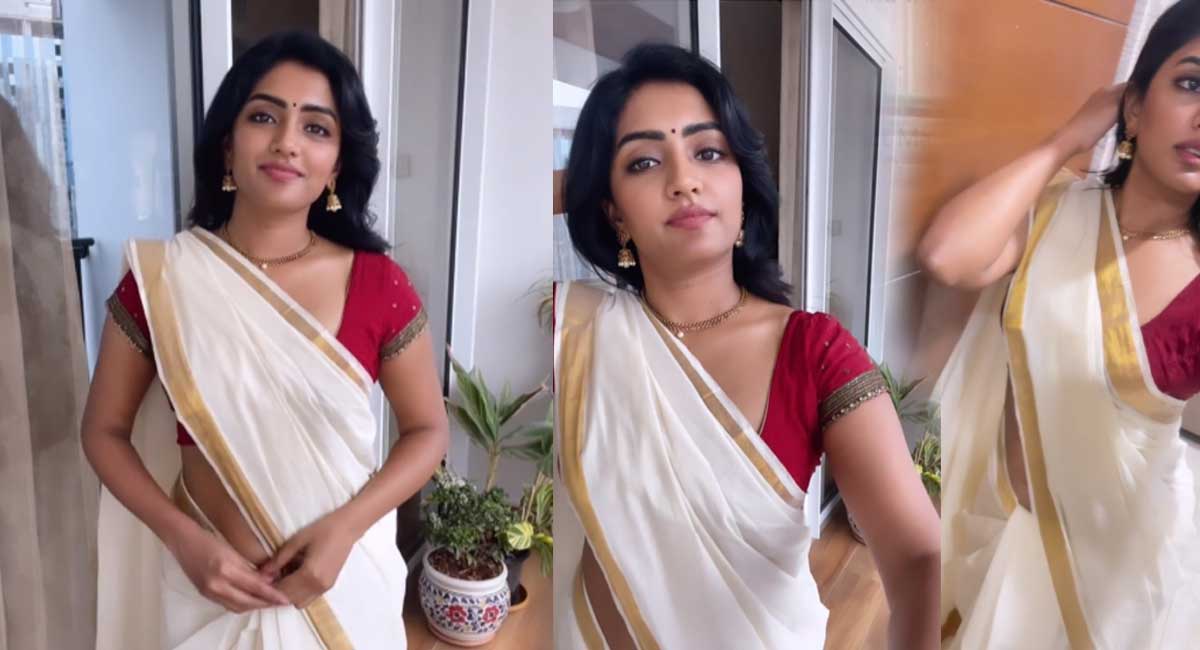 Eesha Rebba white saree video in instagram reel video