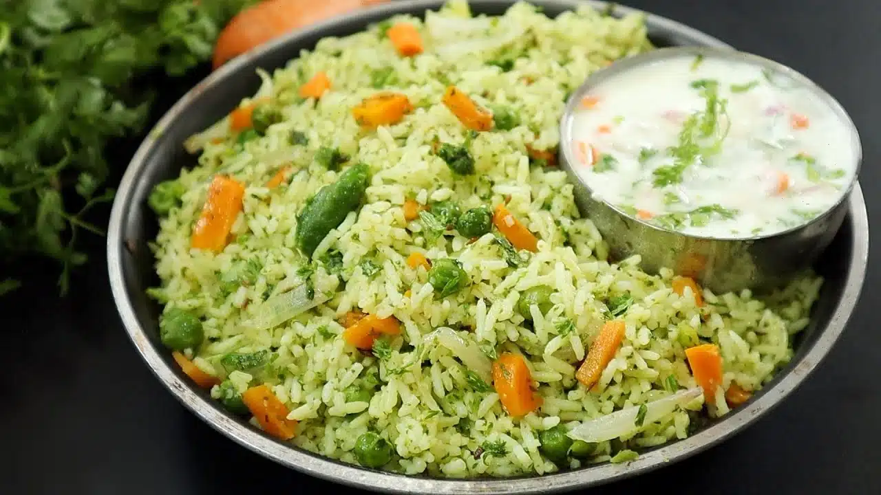 coriander rice recipe in telugu