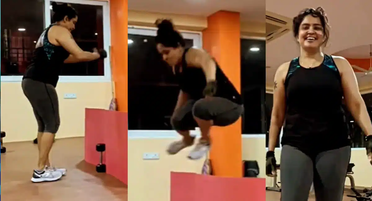 Pragathi Latest Workout Video